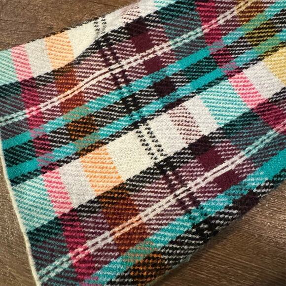 Anthropologie Rosetta Sweater Jacket Plaid M Office Career Boho Blazer Warm FLAW - Picture 3 of 12